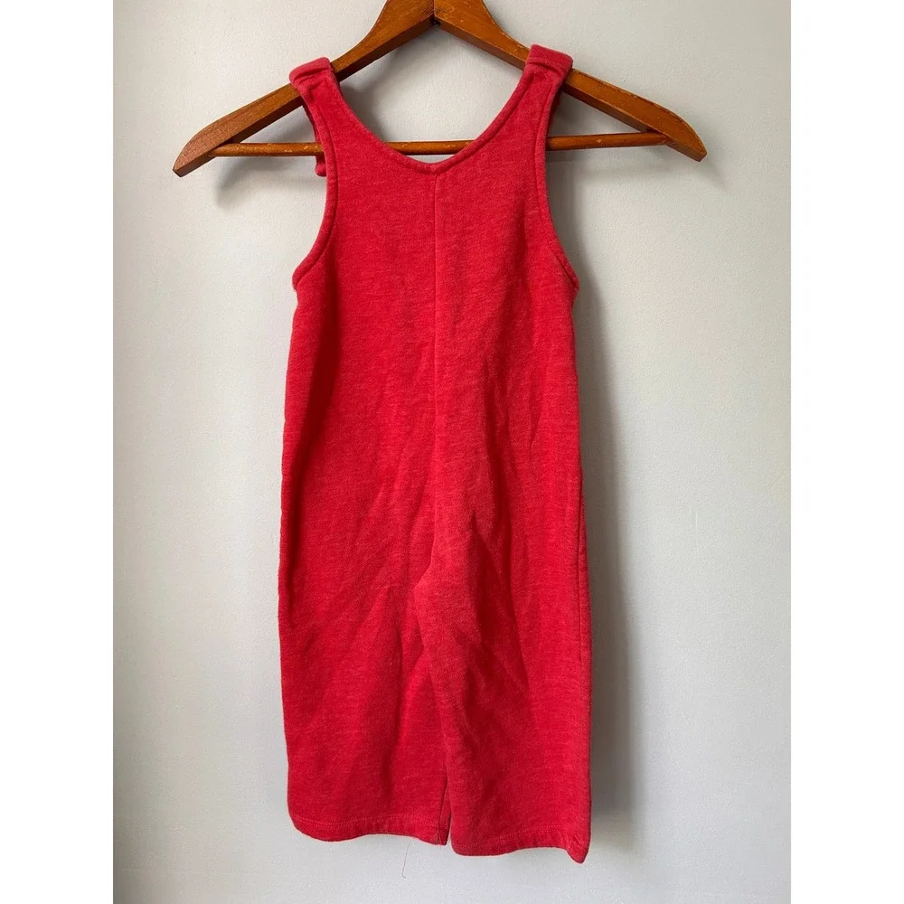 Disney Junior Minnie Mouse Red Sleeveless Jumpsuit Overalls 2T Kids